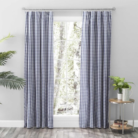 Checkmate Rod Pocket Curtain Pair With Tie-Backs